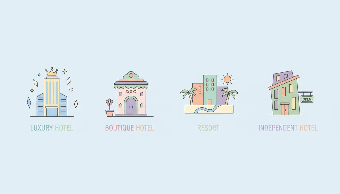 Différents types d'hôtels pouvant bénéficier du room directory digital